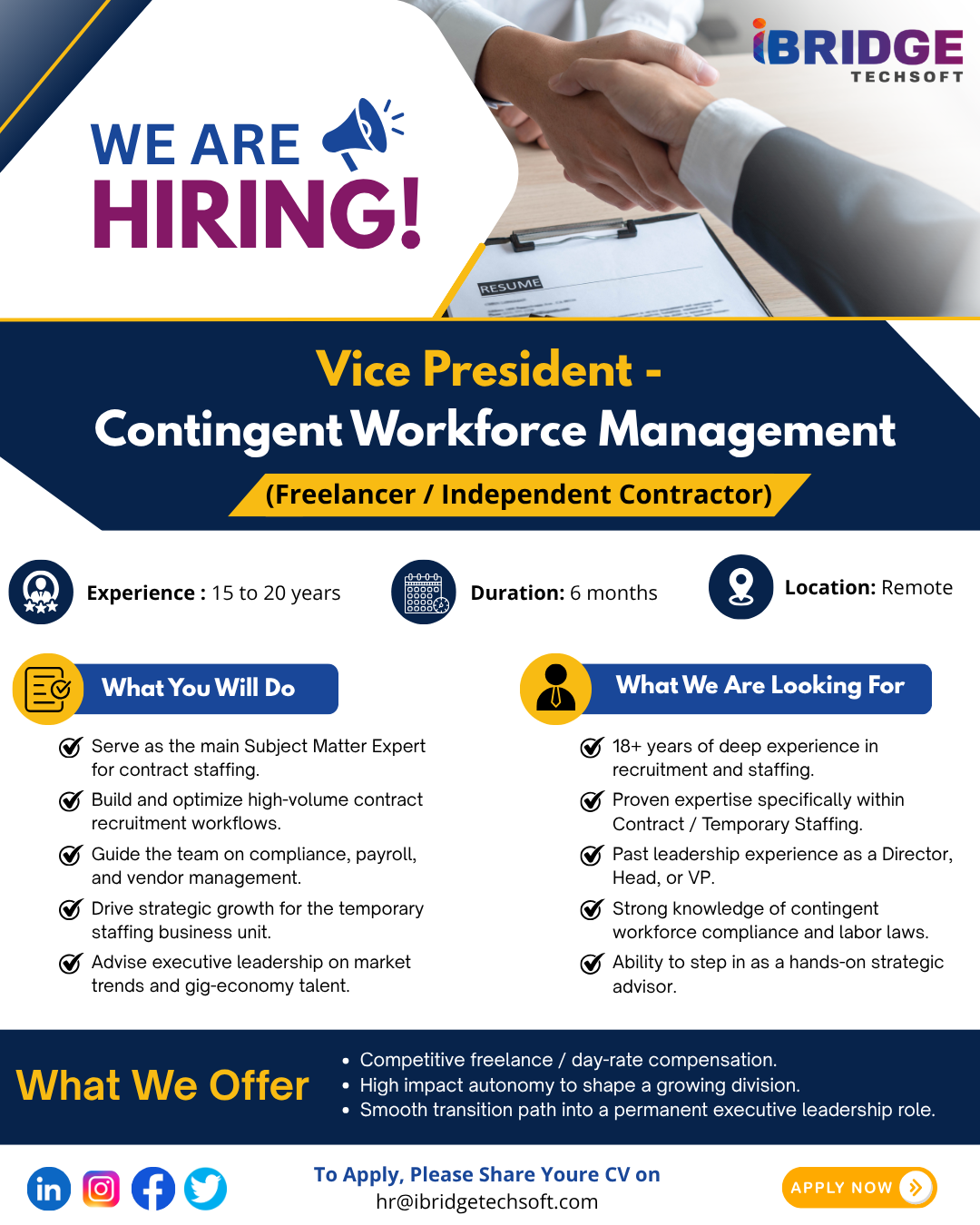 Vice President - Contingent Workforce Management